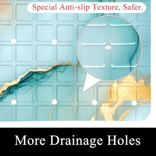 Shower Mat Non Slip, Marble Printed Anti Slip Bath Mat - Image 2