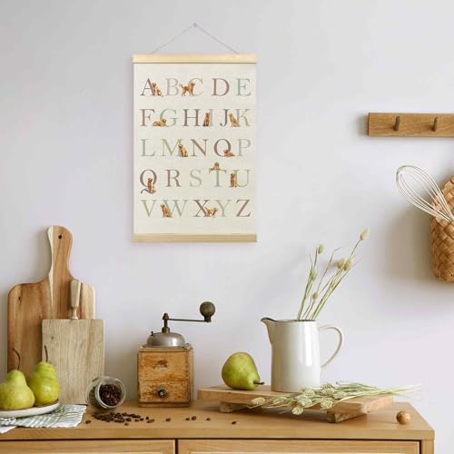 TLESKE Golden Retriever Alphabet ABC Chart Poster Hanger Frame, Homeschool - Image 6