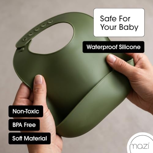 Silicone Baby Bibs 2-Pack – Waterproof Adjustable Baby Bibs - Image 5