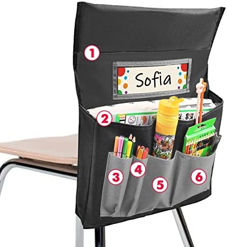 Chair Pockets for Classroom, Chairback Buddy Organizer - Image 3