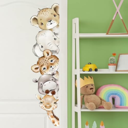 51.18x10.94 Inch Watercolor Jungle Animal Wall Decals - Image 4