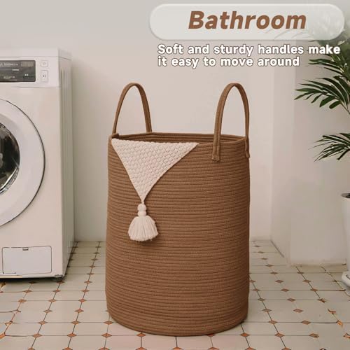 JMvicyroam 80L Cotton Rope Laundry Basket Hamper - Image 5