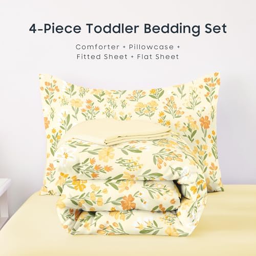 Wake In Cloud - Floral Toddler Bedding Set - Image 7