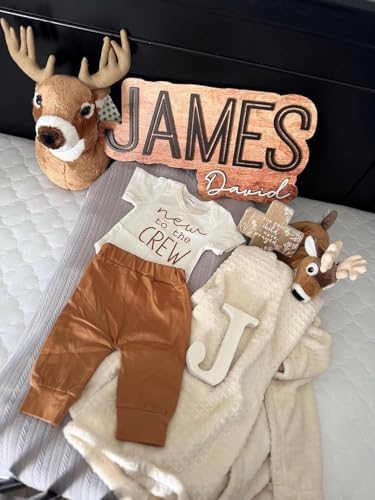 Personalized Wood Name Sign, Nursery Name Wooden, Above Crib Sign, Layered Baby - Image 4