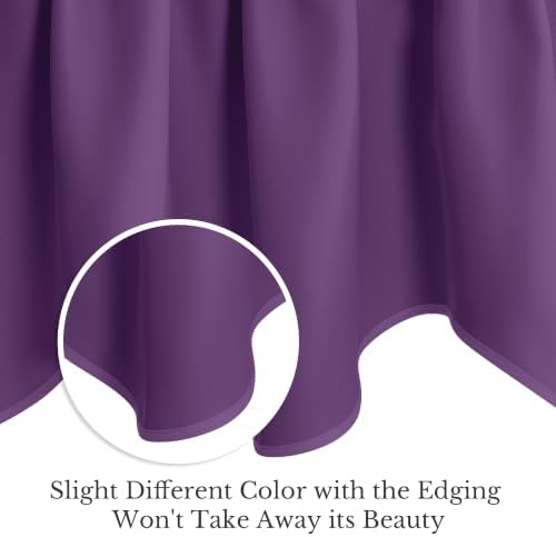 NICETOWN Royal Purple Kitchen Blackout Window Valance - Image 4