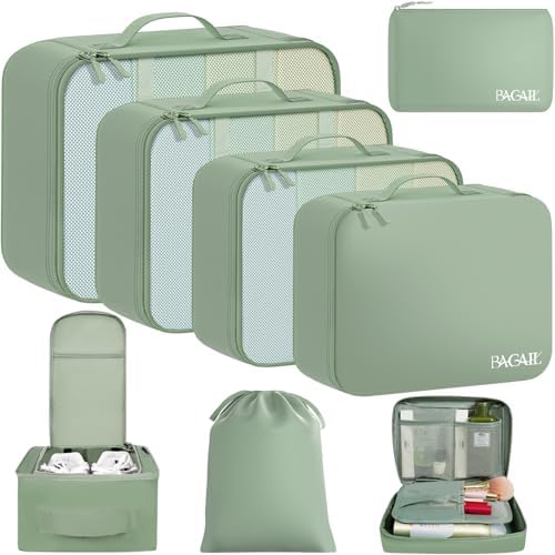 BAGAIL 8 Set Packing Cubes Luggage Packing Organizers by BAGAIL