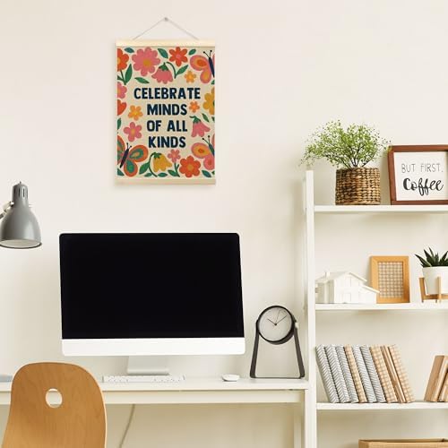 TLESKE Mental Health Floral Wall Art Poster, Celebrate Minds of all Kinds - Image 5