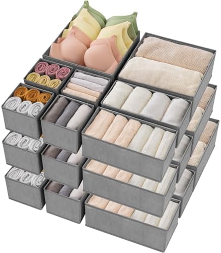 Criusia Drawer Organizer Clothes, 24 Pack Underwear Drawer Organizers, Foldable by Criusia