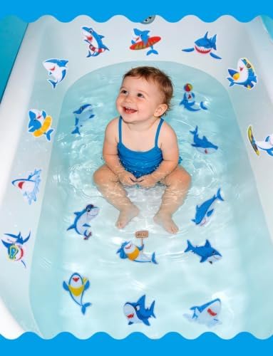 26Pcs Non Slip Bathtub Stickers, Cute Shark Stickers - Image 5