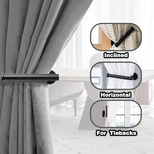 MaxMona Adhesive Curtain Holdbacks, No Drill Tie Backs, 2 Pack - Image 3