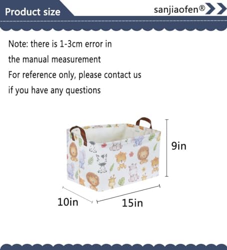 Rectangular Kids Storage Bins, Baby Baskets Organizer.Waterproof PE Coating - Image 7