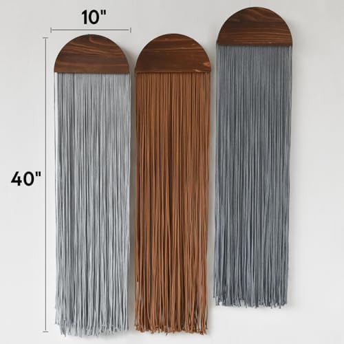 3Pcs Macrame Wall Hanging Handmade Boho Decor Yarn Craftsmanship 10"W*40"L - Image 5