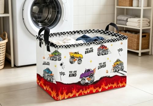 Essme Rectangular Car Basket, Cute Storage Bins Organizer - Image 4