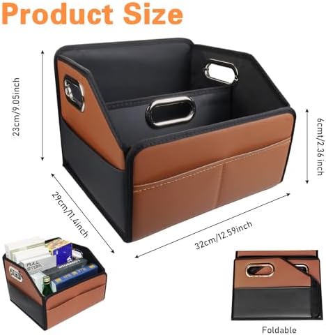 Noaman Leather Car Storage Organizer - Image 3