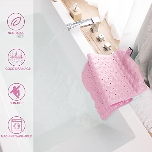 TEESHLY Bath Tub and Shower Mats, Non-Slip 39 x 16 Inch Extra Long Bathtub Mat - Image 5