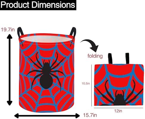 ESSME Laundry Basket, Spider Hamper Collapsible Canvas Waterproof Storage Bin - Image 2