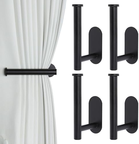 Groleca Adhesive Curtain Holdbacks, Curtain Tiebacks, 4 Pack by GROLECA