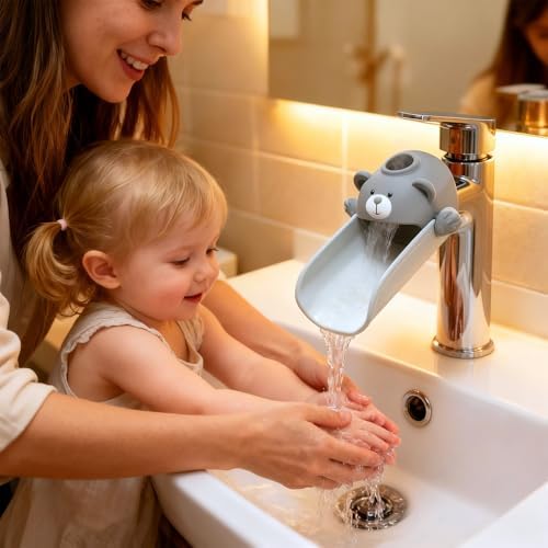 SKYROKU Faucet Extender for Toddlers, Sink Extender for Toddlers, Cute Bear - Image 6