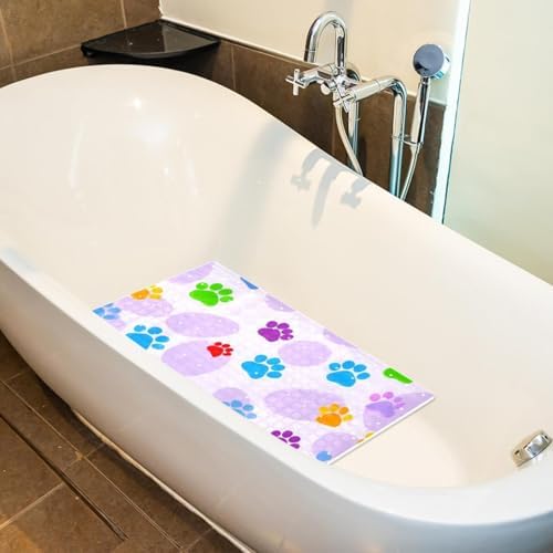 Bathtub Mat Non Slip 26.8x15.1In, Dogs Paw Bath Mat - Image 5