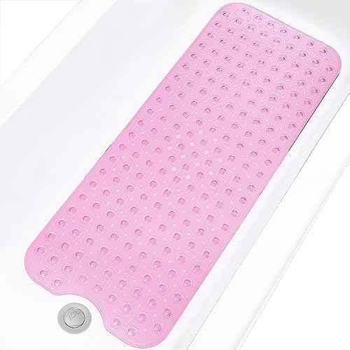 Bathtub and Shower Mats, Extra Long Non-Slip Bath Tub Mat 39 x 16 Inch by Linoows