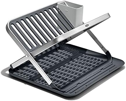 OXO Good Grips Aluminum Fold Flat Dish Drying Rack, by Unknown