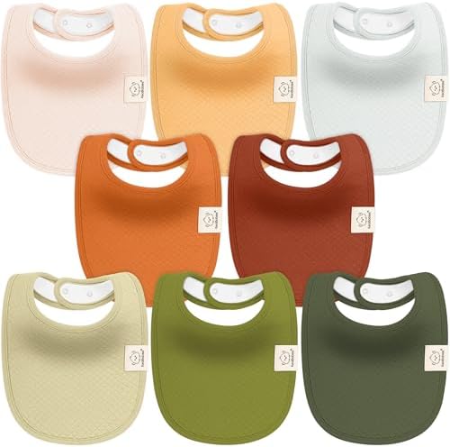 KeaBabies 8-Pack Baby Bibs for Drooling and Teething by KeaBabies