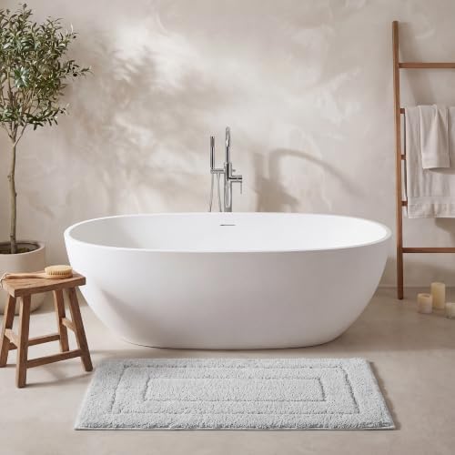 GRANNY SAYS Gray Bathroom Runner Rug 24" x 48", Soft Microfiber Bath Mat - Image 2
