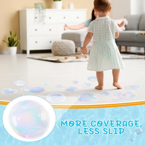 Fullhawl 30 Pcs Clear Bubble Non Slip Shower Stickers, Bathtub Safety - Image 6
