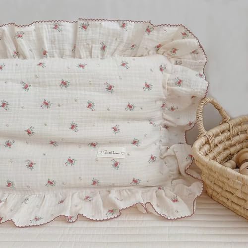 BuLuTu Muslin Cotton Toddler Pillowcase Standard Size 20"x26", Berry Pattern - Image 4