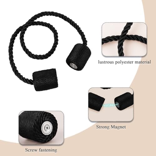 ZUFECY Cylinder Magnetic Curtain Tiebacks - Image 4