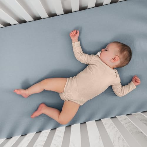 Comfy Cubs 100% Muslin Cotton Fitted Crib Sheet - Image 4