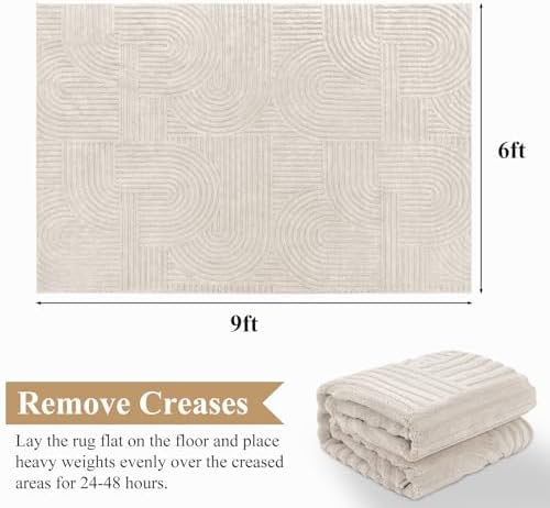 Pauwer 6x9 Area Rugs for Living Room, Modern Non Slip Washable Rug - Image 2