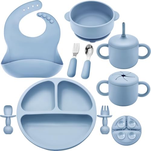 Bufims Silicone Baby Feeding Set, Baby Led Weaning Supplies, Eating Essentials by Bufims