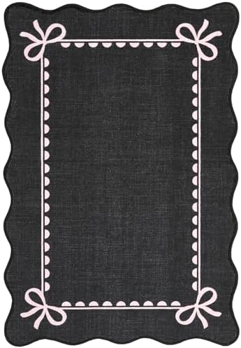 GarveeHome Scalloped Bow Rug 3x5 Washable Rug - Image 5