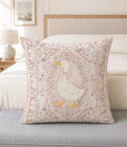 White Goose Pillow Cover 18x18 - Image 4