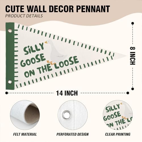 Silly Goose Pennant Banner Flags Kids Playroom Goose Nursery Decor - Image 6