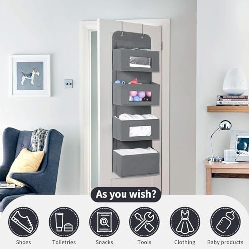 MAX Houser 4-Shelf Over The Door Hanging Organizer - Image 6