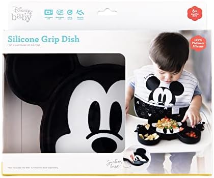 Bumkins Disney Silicone Grip Dish, Suction Plate, Divided Plate, Baby Toddler - Image 6