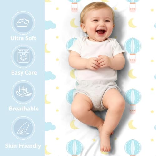 3 Pack Stretchy Bassinet Sheets - Image 2