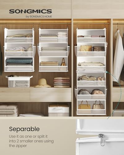 SONGMICS Widended Hanging Closet Organizer and Storage - Image 3