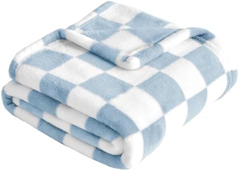 Yurhap Checkered Baby Blanket Fleece Baby Blankets by Yurhap