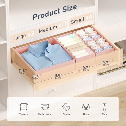DIMJ Drawer Organizer Clothes 20 Pack - Image 2