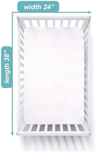 American Baby Company 2 Pack Waterproof Mini Crib Mattress Protector 38x24 - Image 4