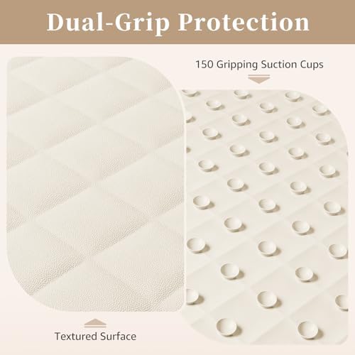 Yolife Bathtub Shower Mat Non Slip, Natural Rubber Bath Tub Floor Liner Mats - Image 3