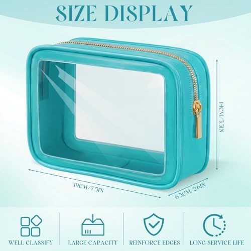 Hsei 6 Pcs Clear Makeup Bags Diaper Bag Organizer Travel Toiletry Bags - Image 2