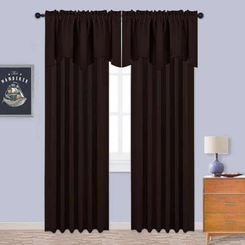 NICETOWN Blackout Coffee Valance - Image 5