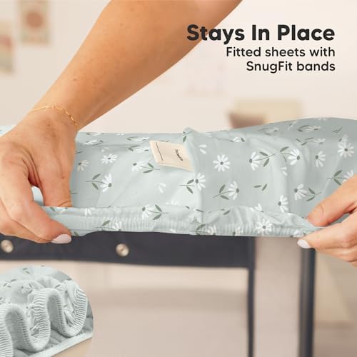 2-Pack Mini Crib Sheets Fitted, 38x26 Pack N Play Mattress Sheets - Image 6