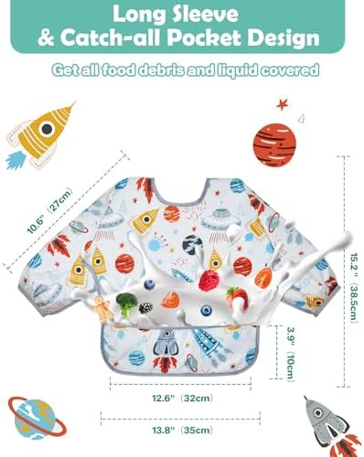Lictin Long Sleeve Bibs 5 Pack - Image 3