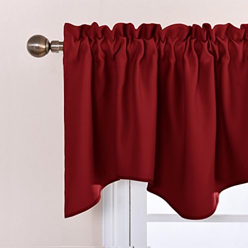 NICETOWN Burgundy Red Blackout Valances, Thermal Insulated Elegant W52 x L18 - Image 3