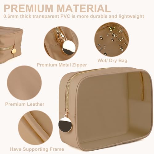 YOPCDJ 4PCS Clear Makeup Bag Set, Waterproof TPU Purse Organizer Pouches - Image 4